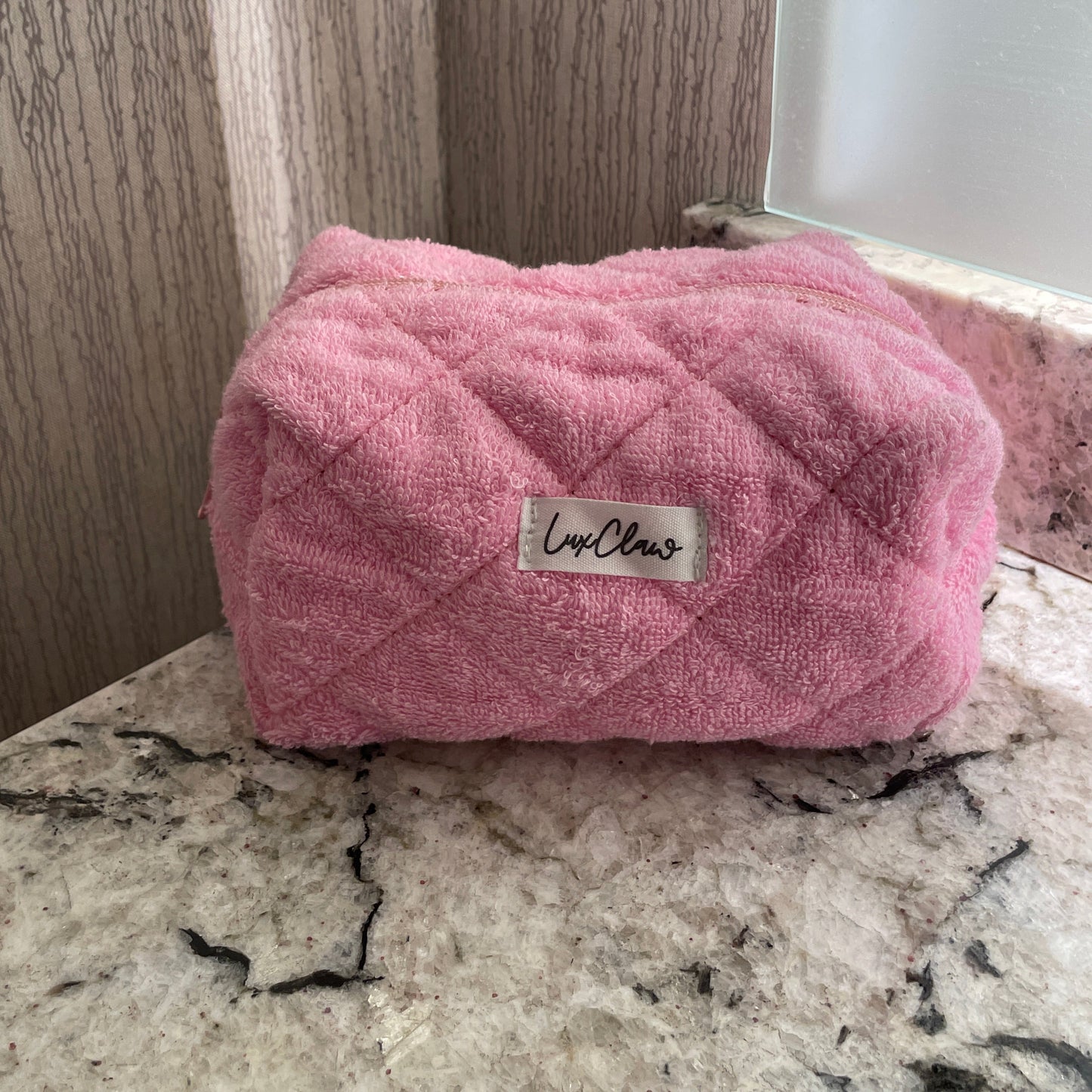 LuxClaw Makeup Bag in " Pink Bubble Gum"