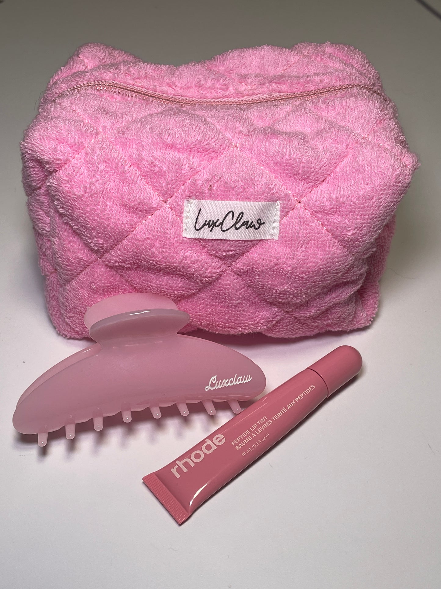 LuxClaw Makeup Bag in " Pink Bubble Gum"