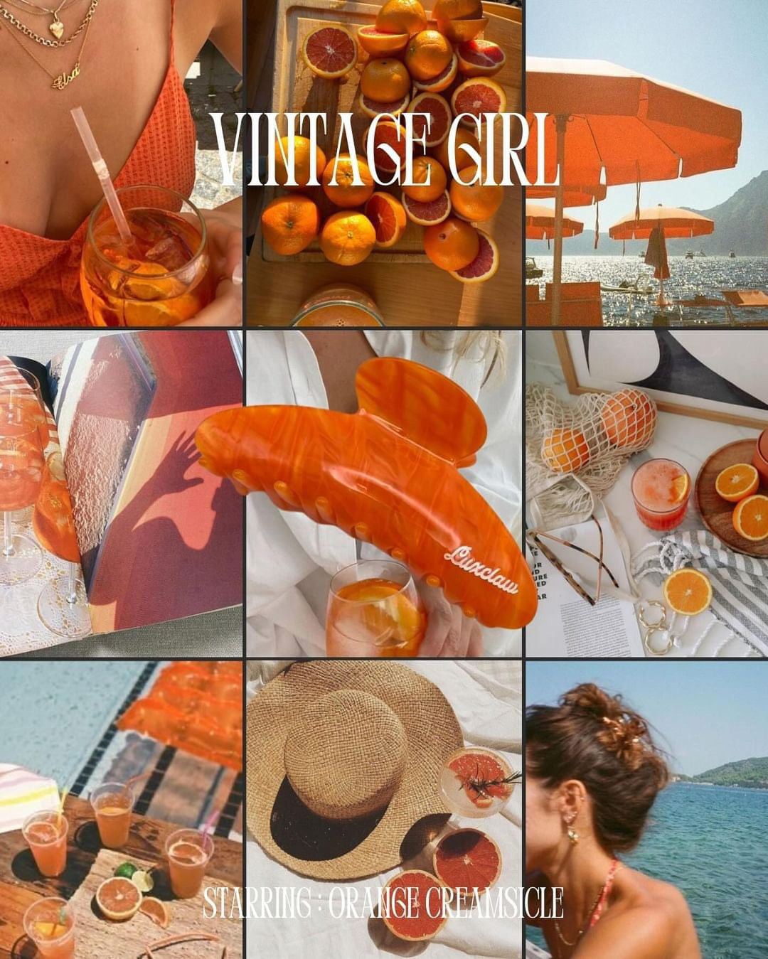 Orange Creamsicle LuxClaw Hair Clip