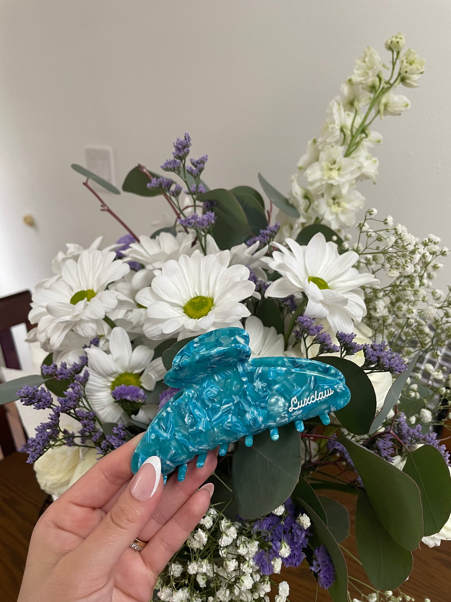 Marble Blue LuxClaw Hair Clip