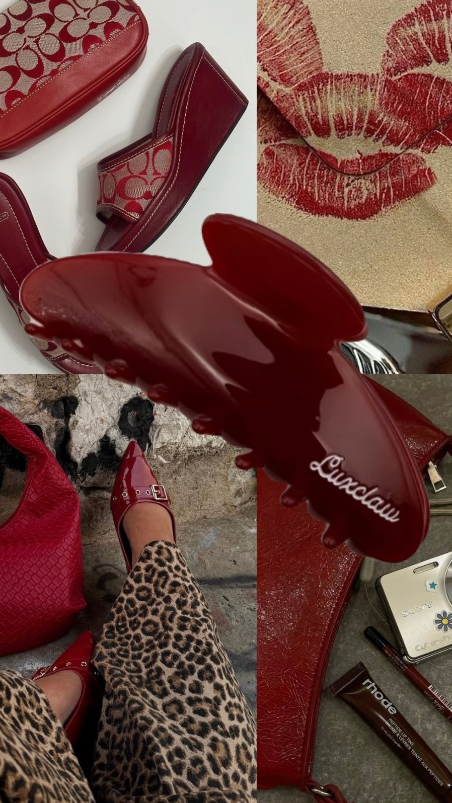 Red Velvet LuxClaw Clip