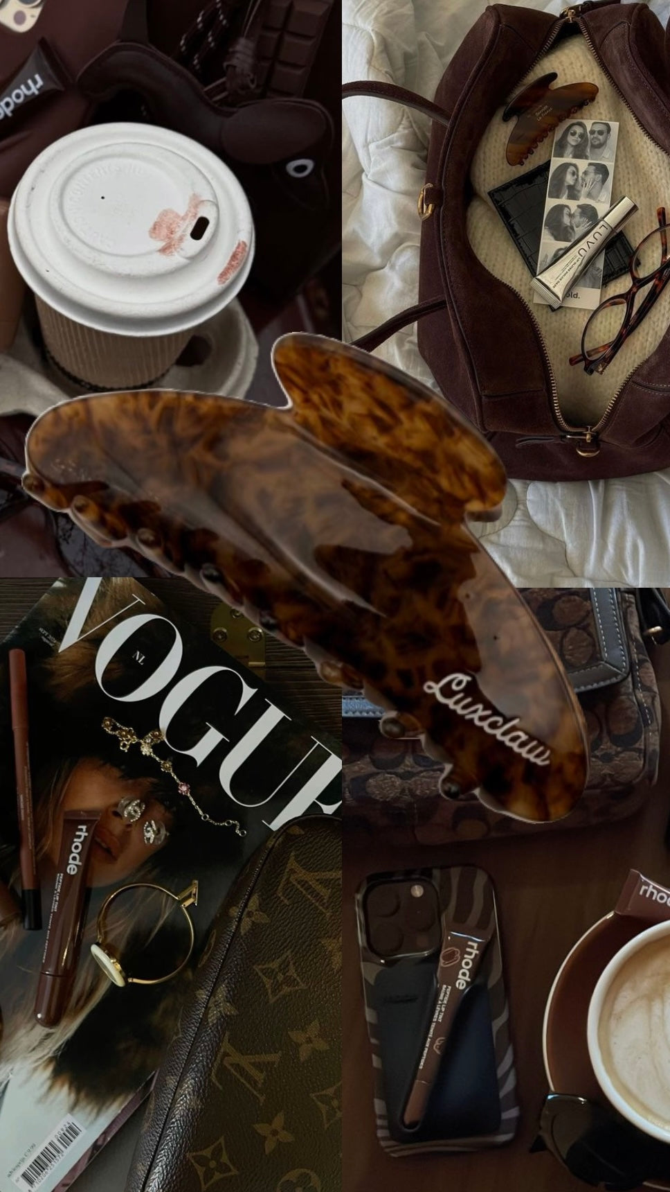 Mocha Swirl LuxClaw Clip